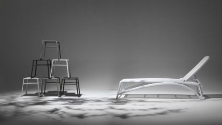 Столик пластиковый для лежака Pop черный