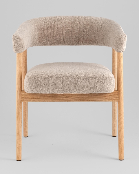 Стул обеденный Zubo с деревянными ножками бежевый