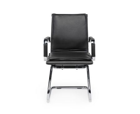 Кресло офисное Харман CF (черный) хром черная экокожа