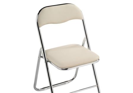 Стул Fold 1 складной бежевый, хром