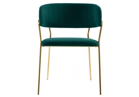 Стул на металлокаркасе Kamelia зеленый, золотой