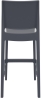 Стул пластиковый барный Siesta Contract Maya Bar 75 темно-серый