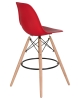 Стул барный DSW BAR ножки светлый бук сиденья красный R-02