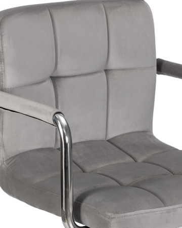 Набор 2 шт Стул барный KRUGER ARM, серый велюр (MJ9-75)