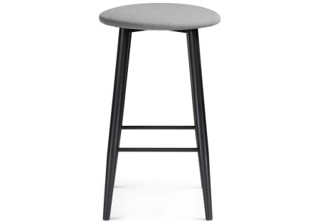 Полубарный стул Гангток катания сильвер, черный матовый