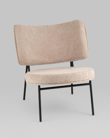 Кресло District Lounge букле капучино