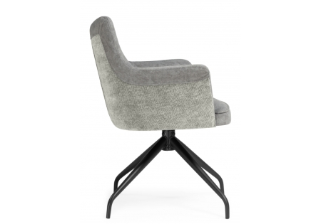 Стул на металлокаркасе Kaser 360 крутящийся серый, черный