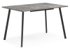 Стол деревянный Кортни 117 (157) x 77 бетон светлый, черный матовый