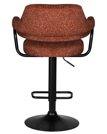 Стул барный CHARLY BLACK терракотовый твид LEO56