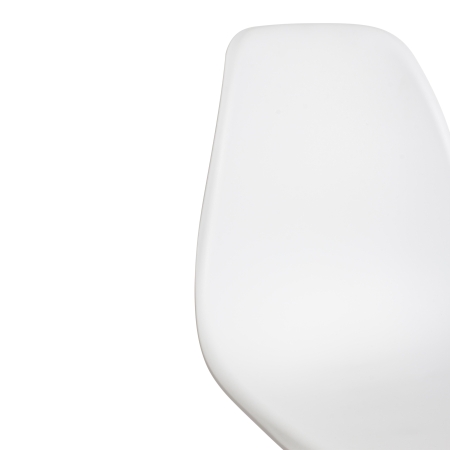 Стул CINDY EAMES (mod. 1801) дерево бук, металл, сиденье пластик, 45x51x82 см, белый