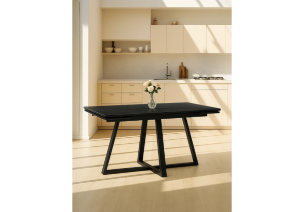 Керамический стол Памелла 120(180)х80 shakespeare black, черный