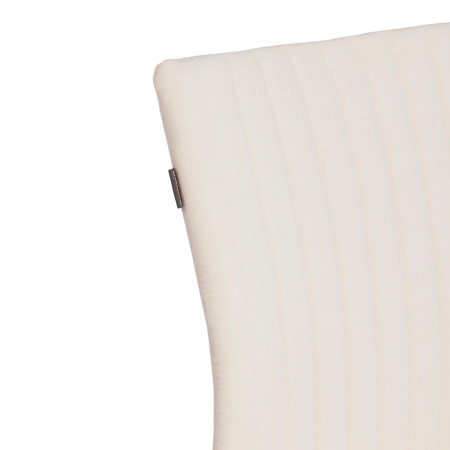 Стул обеденный Monte Carlo белый и серый, ткань и металл, мягкое сиденье, без подлокотников