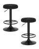 Набор 2 шт Табурет барный BRUNO BLACK, черный велюр (MJ9-101)