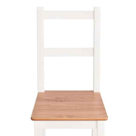 Стул Соната белый, дерево, твердое сиденье, без подлокотников