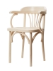 Деревянный стул Венский беленый дуб с твердым сиденьем