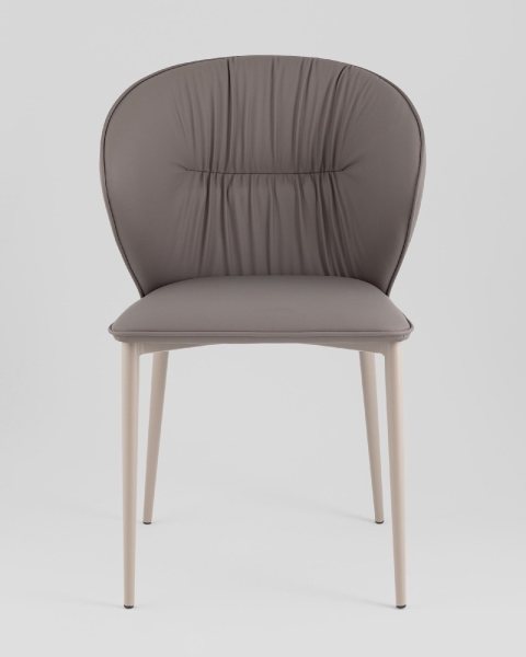 Стул обеденный Deia серая экокожа серые ножки