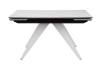 Стол Невада керамика 1400*800+300+300 керамика белая, черный