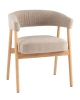 Стул обеденный Zubo с деревянными ножками бежевый