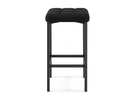 Барный стул Лофт микровелюр катания блэк, черный матовый