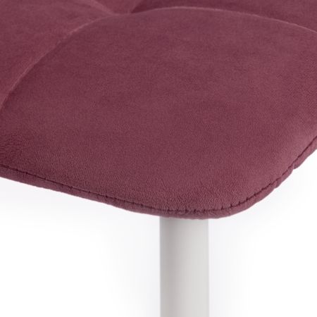 Стул CHILLY MAX велюр и металл, 45х59х88 см, сливовый 16, белый