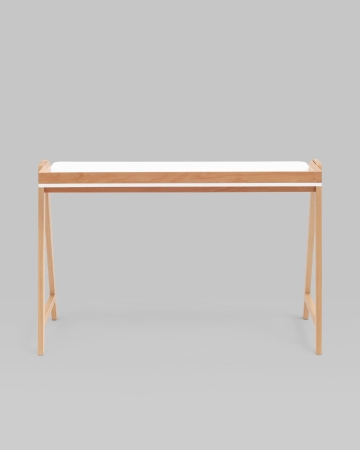 Стол письменный Pyramid 118*53 белый/светлое дерево