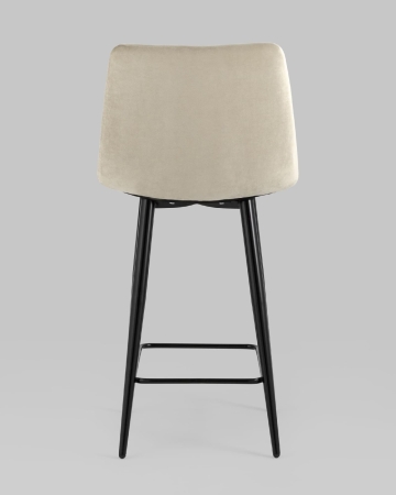 Стул полубарный Джанго велюр бежевый высота сиденья 60 см