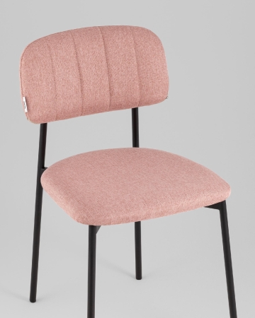 Стул Майло рогожка розовый