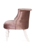 Деревянное кресло Бархат розовое с белыми ножками