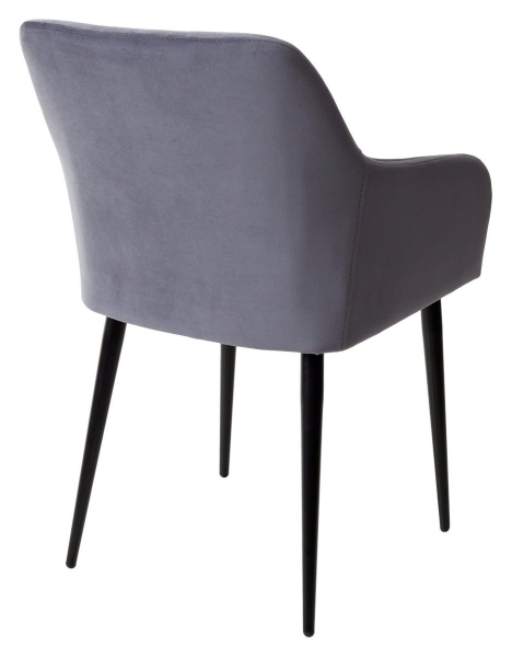 Стул BRANDY-X серый #27 велюр, черный каркас