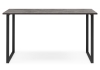 Стол деревянный Лиман 140 х 80 бетон светлый, черный матовый