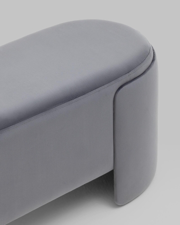 Банкетка Taks велюр серый