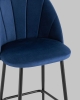 Стул полубарный Логан SN велюр синий