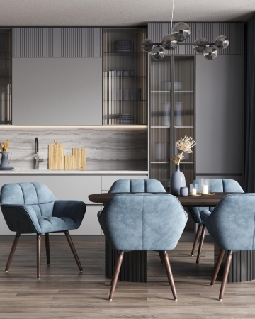 Кресло Брайан глубокий синий NC