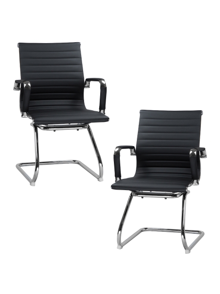 Набор 2 шт Офисное кресло для посетителей CODY черный