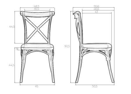 Набор 2 шт Стул обеденный ZILAN черный (B-03)