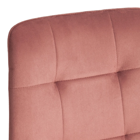 Стул CHILLY красный, велюр и металл, мягкое сиденье, без подлокотников