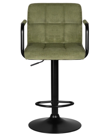 Набор 2 шт Стул барный KRUGER ARM BLACK, зеленый вельвет (LAR-E2041-7)