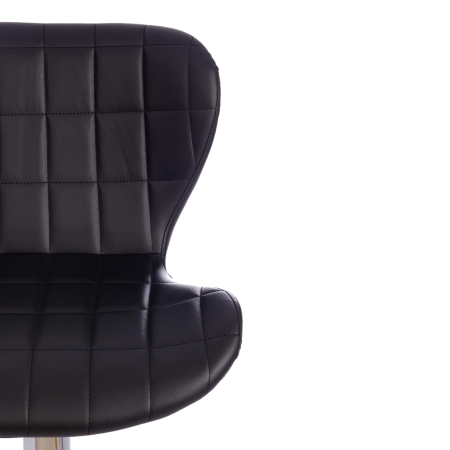 Стул барный AVIONIC черный, экокожа и металл, мягкое сиденье, без подлокотников