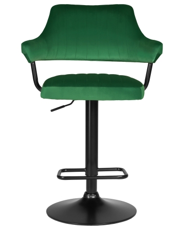 Стул барный CHARLY черный, зеленый велюр MJ9-88