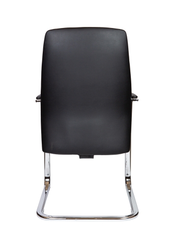 Кресло офисное Nancy CF черный, экокожа и металл, мягкое сиденье, с подлокотниками