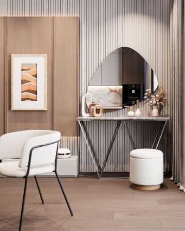 Консоль Авалон 122*41 серый мрамор сталь темный хром