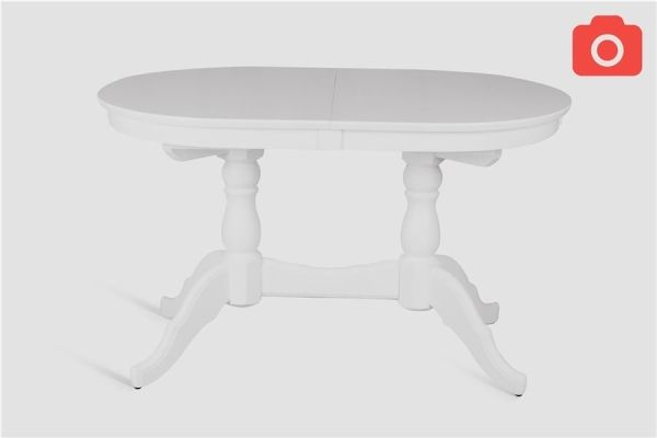 Раздвижной стол Лилия 130 слоновая кость 9001