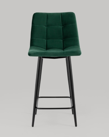 Стул полубарный Джанго велюр зеленый высота сиденья 60 см