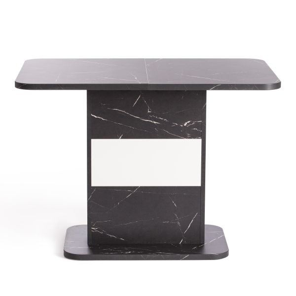 Стол обеденный SMART ЛДСП, 105-140х68,6х75 см, мрамор блэк роял, белый