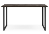 Стол деревянный Лиман 117 х 77 бетон темный, черный матовый