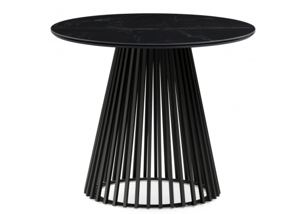 Керамический стол Нэнси 90х90х75 черный мрамор, черный