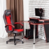 Кресло RACER GT new экокожа и ткань, металлик и красный
