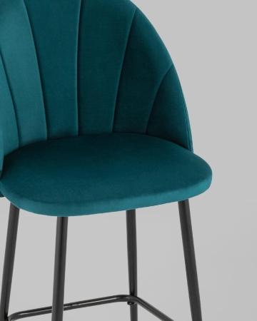 Стул полубарный Логан SN велюр изумрудный