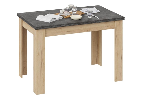 Стол деревянный Промо Тип 4 дуб крафт золотой, ателье темное