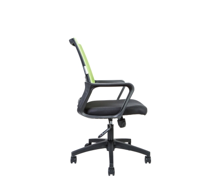 Кресло офисное Бит LB черный пластик зеленая сетка черная ткань